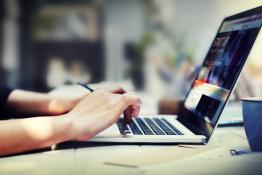 laptop open ready to network