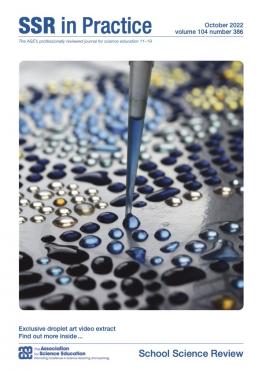 Isobel Everest’s droplet-art version of Van Gogh’s The Starry Night. A pipette filled with blue liquid leaving a dot on a reflective card and adding to a pattern created by dots of varying size and colour.