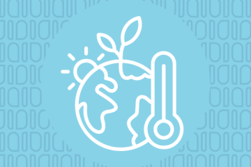 Earth and temperature graphic